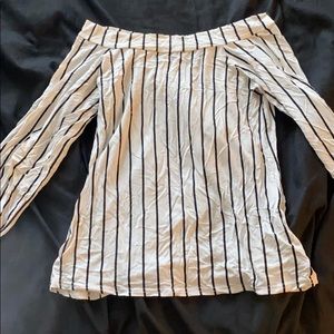 Striped long sleeve top